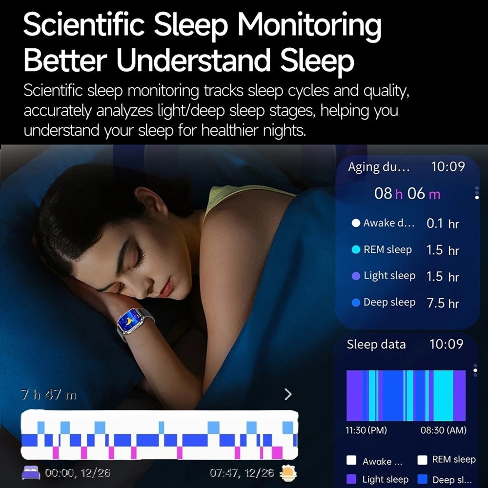 ET573 ECG+PPG AMOLED SOS AI Voice Smart Watch Bluetooth Call Health Monitoring