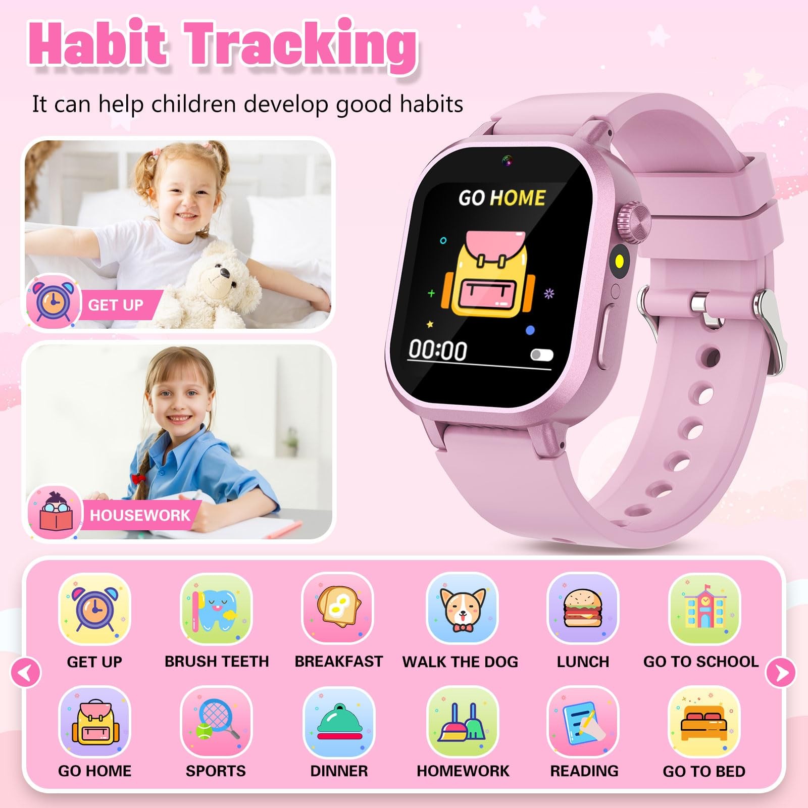 Waterproof Girls Gift Age 3-12 with 39 Game HD Touch Screen Music Player Vide…