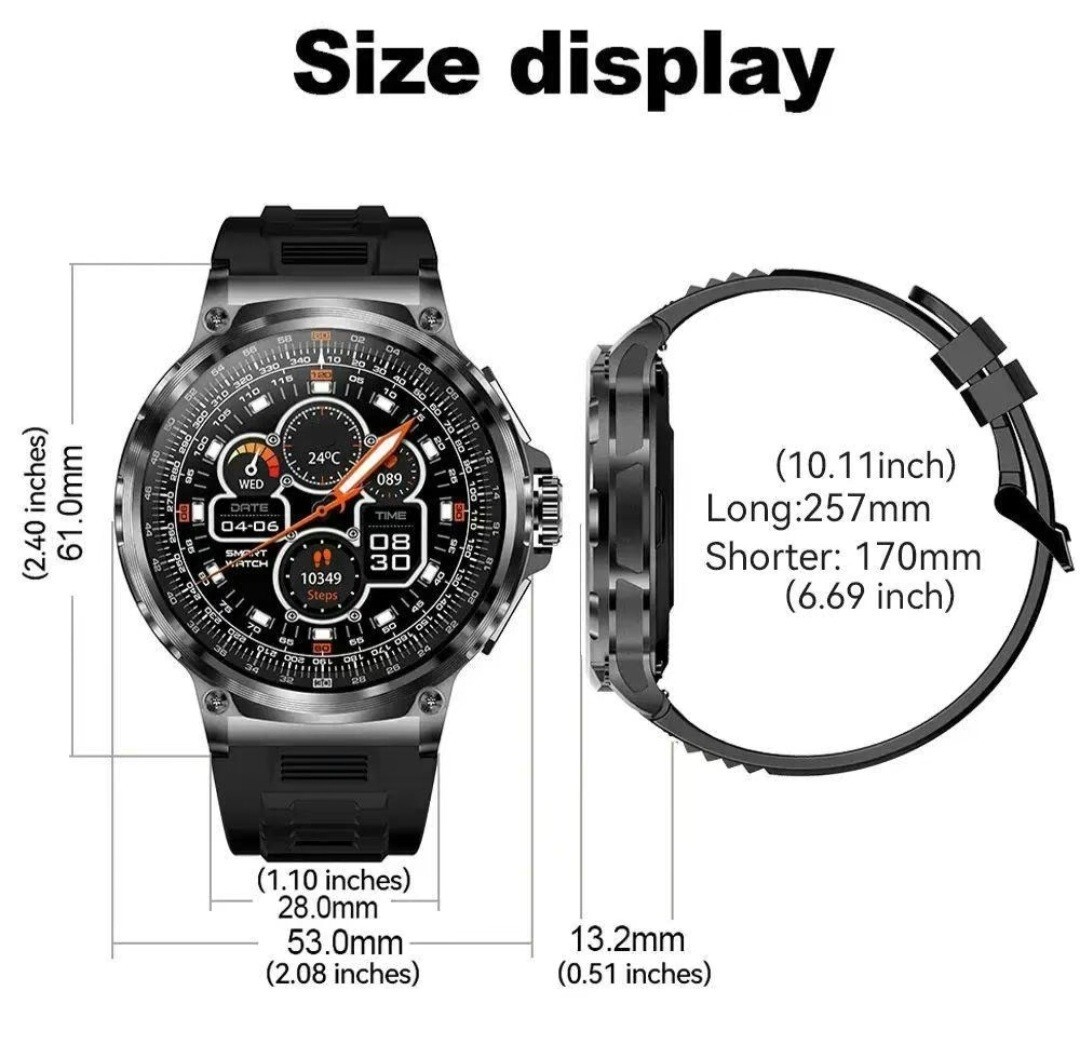 Multifunctional Smart Watch For Men /military smart watch, Touch Screen Digital.