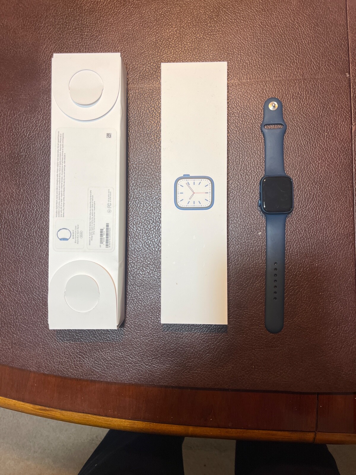 Apple Watch Series 7 45mm Blue Aluminum Case with Abyss Blue Sport Band…