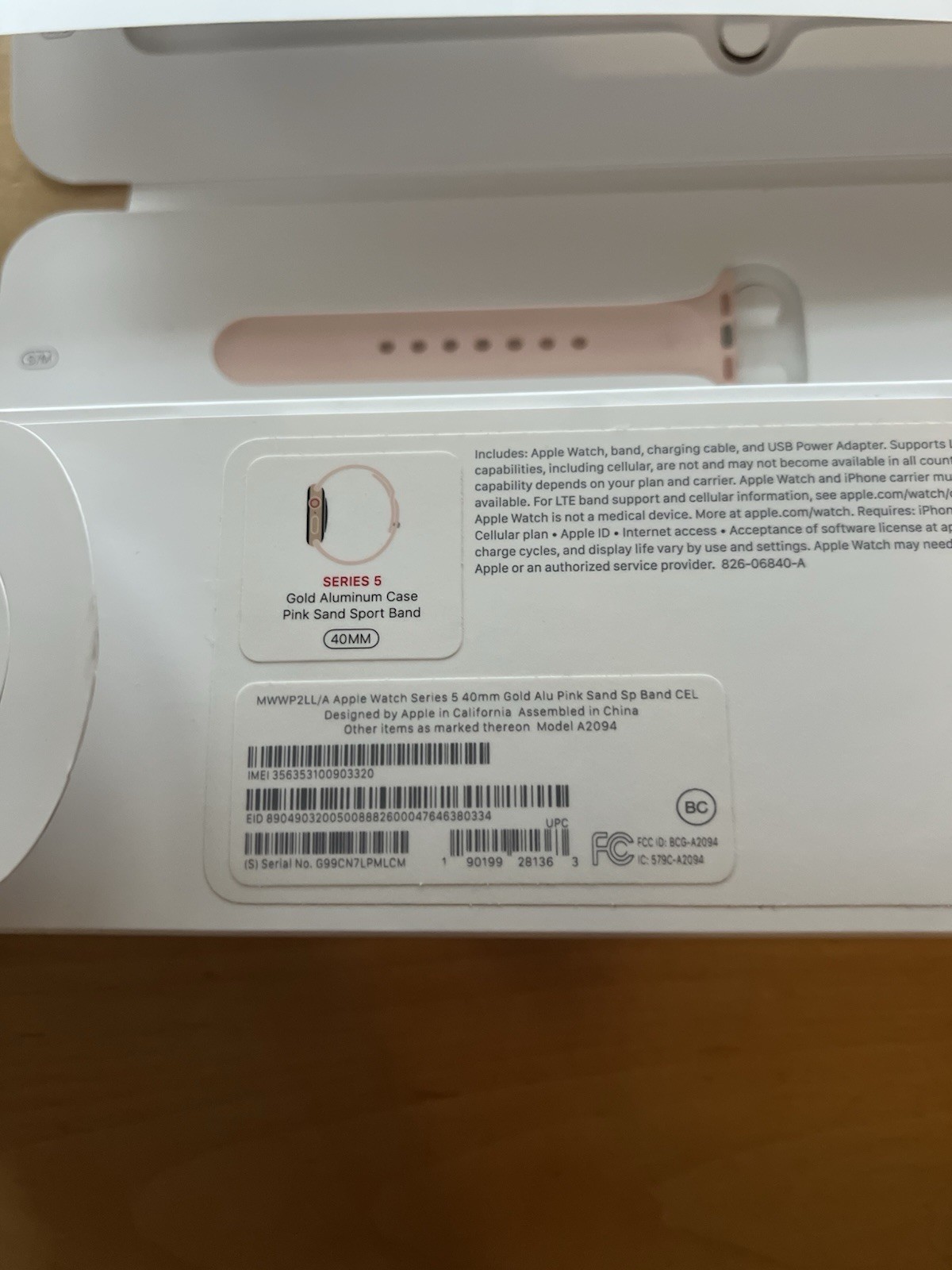 Apple Watch Series 5 MWWP2LL/A GPS & Cellular 40mm Smartwatch – Pink Sand