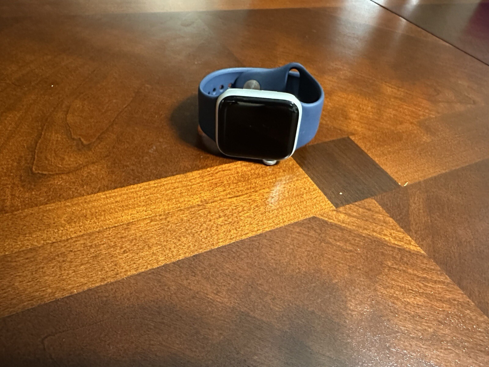 Apple Watch SE 1st Gen GPS 40mm Silver Aluminum Case Blue Band MKNY3LL/A