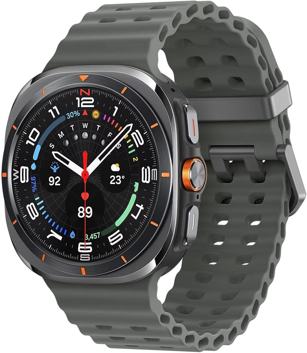 Waterproof Marine Silicone Band for Samsung Galaxy Watch Ultra 47mm, Soft Strap
