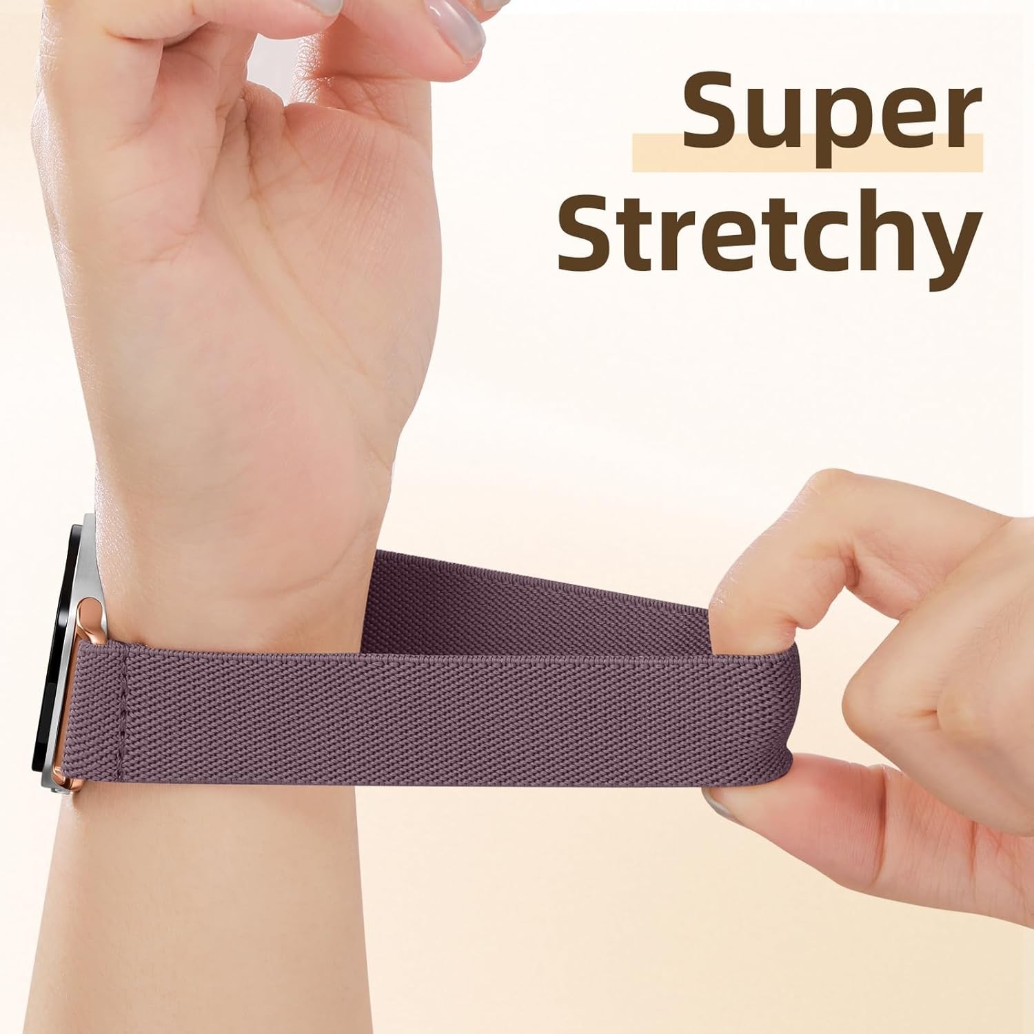 6 Pack Elastic Bands for Samsung Galaxy Watch 8 40mm 44mm, Soft Nylon Replacemen