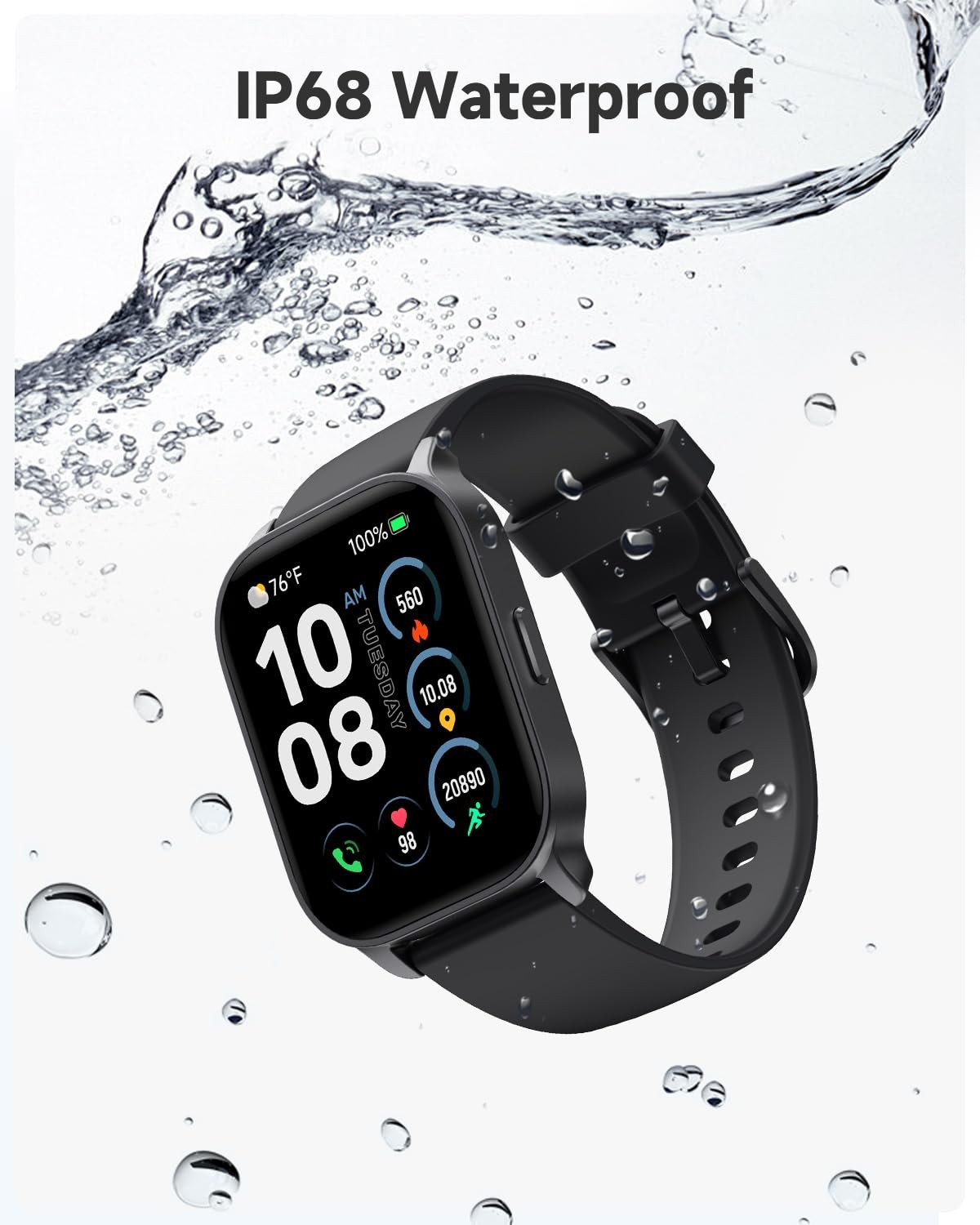 TOOBUR Smart Watch for Men Women, Smartwatch Compatible Android and iOS Phone…