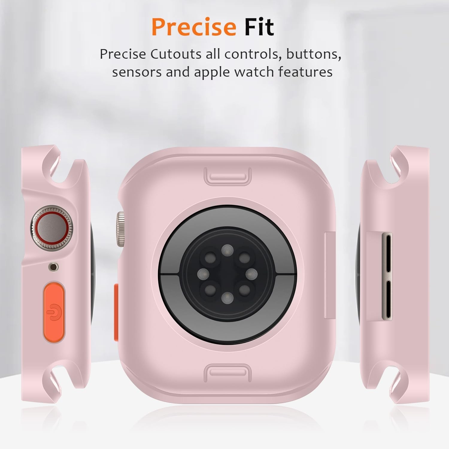 Rugged Case for Apple Watch 41mm 40mm Soft Flexible TPU Shockproof Bumper Cover