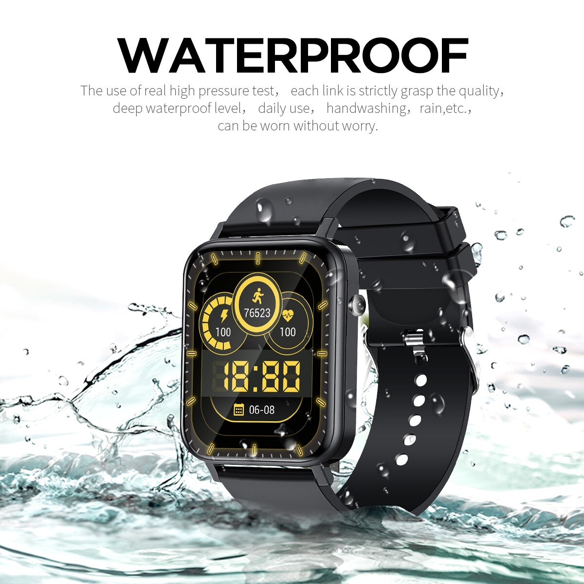 Smart Watch Heart Rate Blood Pressure Oxygen Sleep Sport Monitor Bluetooth Watch