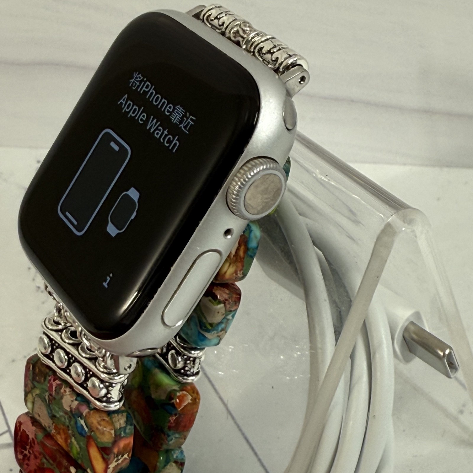 Apple Watch Series 5 40mm Silver GPS WiFi Smartwatch #H94