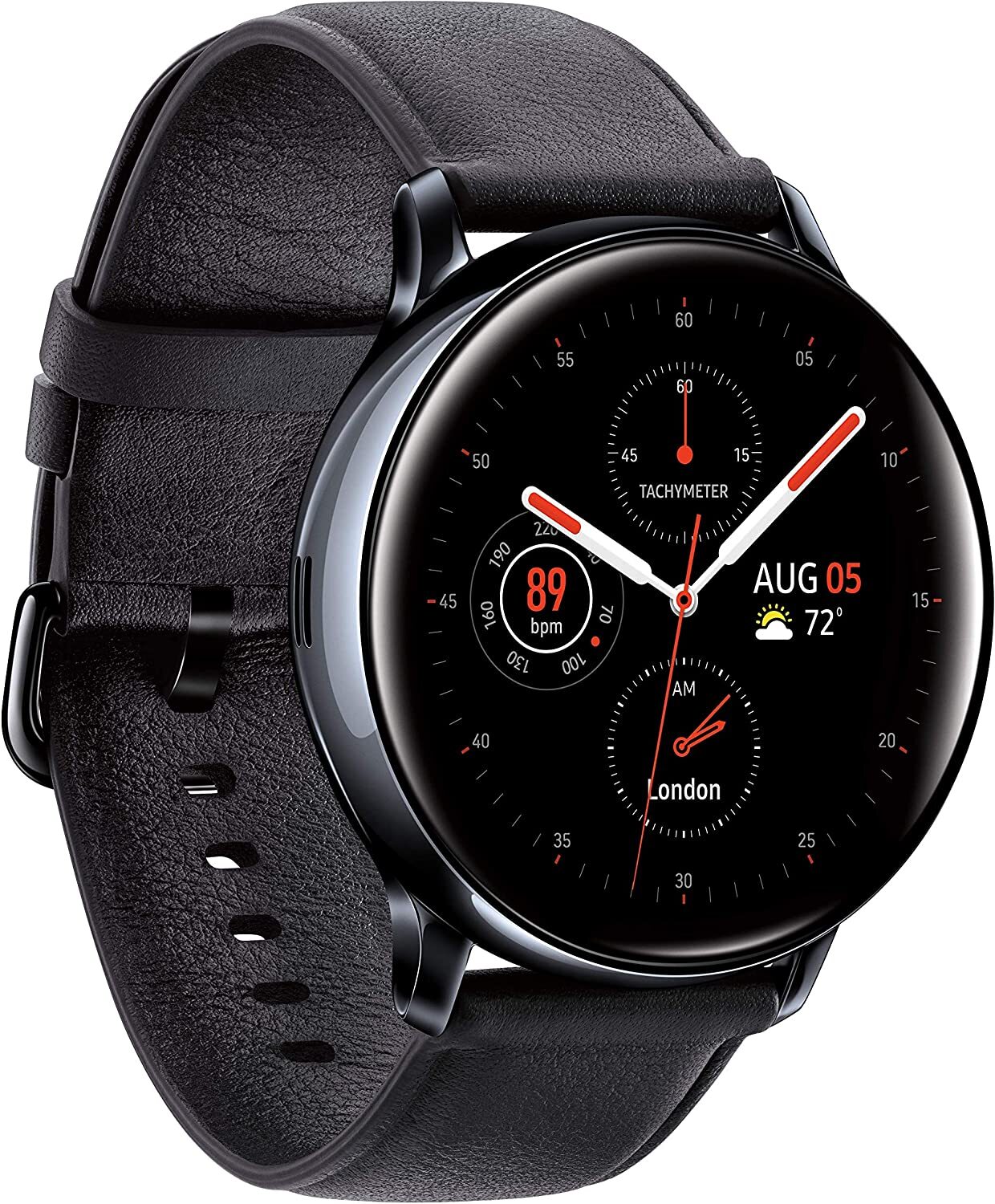 Samsung Galaxy Watch Active 2 SM-R835 40mm Stainless Steel Case with Leather