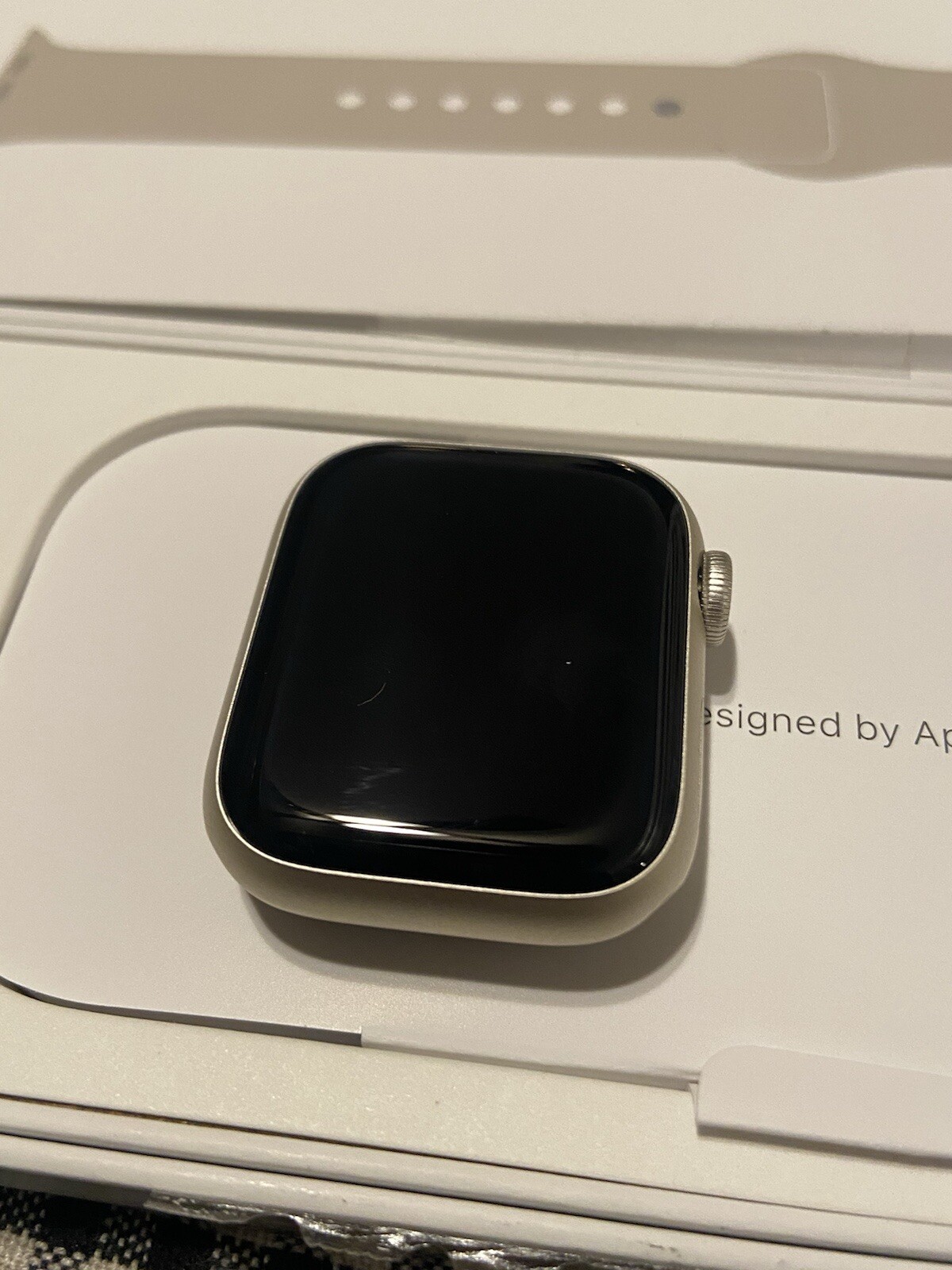 Apple Watch Series 9 GPS 41mm Aluminum Case with Starlight Sport Band – S/M