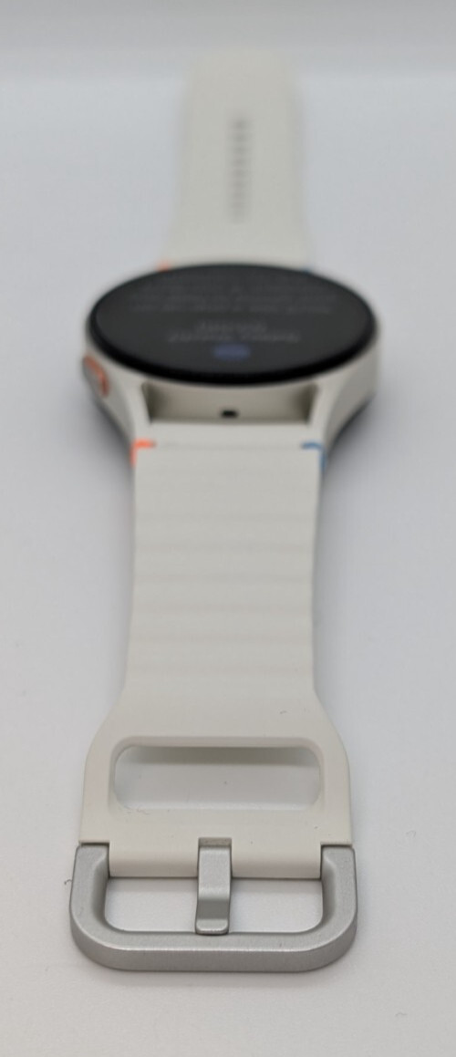 Samsung Galaxy Watch 7 40MM Smart Watch W/ Cream Sport Band – For PARTS/AS-IS!