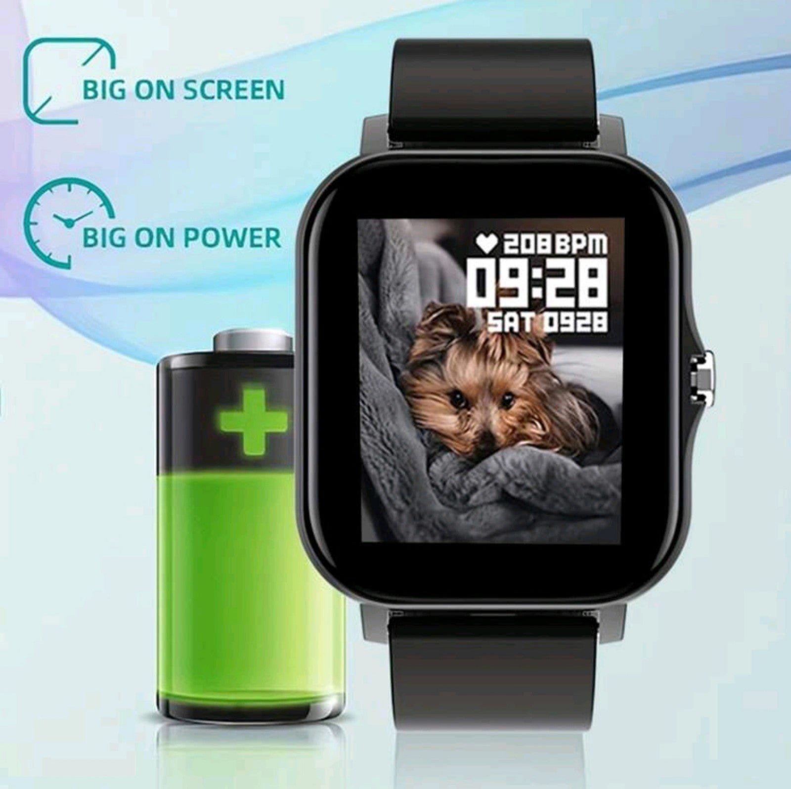 New SmartWatch With Black Silicone Strap
