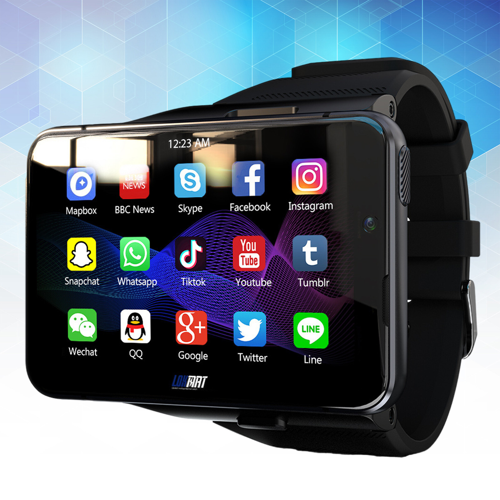 2.88in Larger Screen 4G Smart Watch Android 9.0 Dual Camera WIFI GPS 4+64GB USA