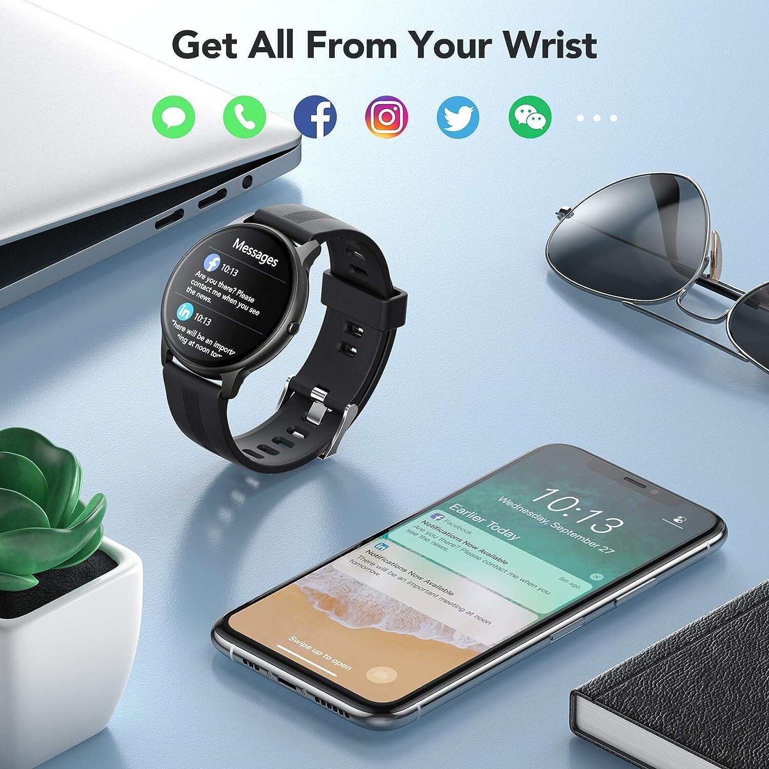 Reloj Mide Presion Arterial Que Mide Cuenta Calorias Medidor Cardiaco Ejercicios