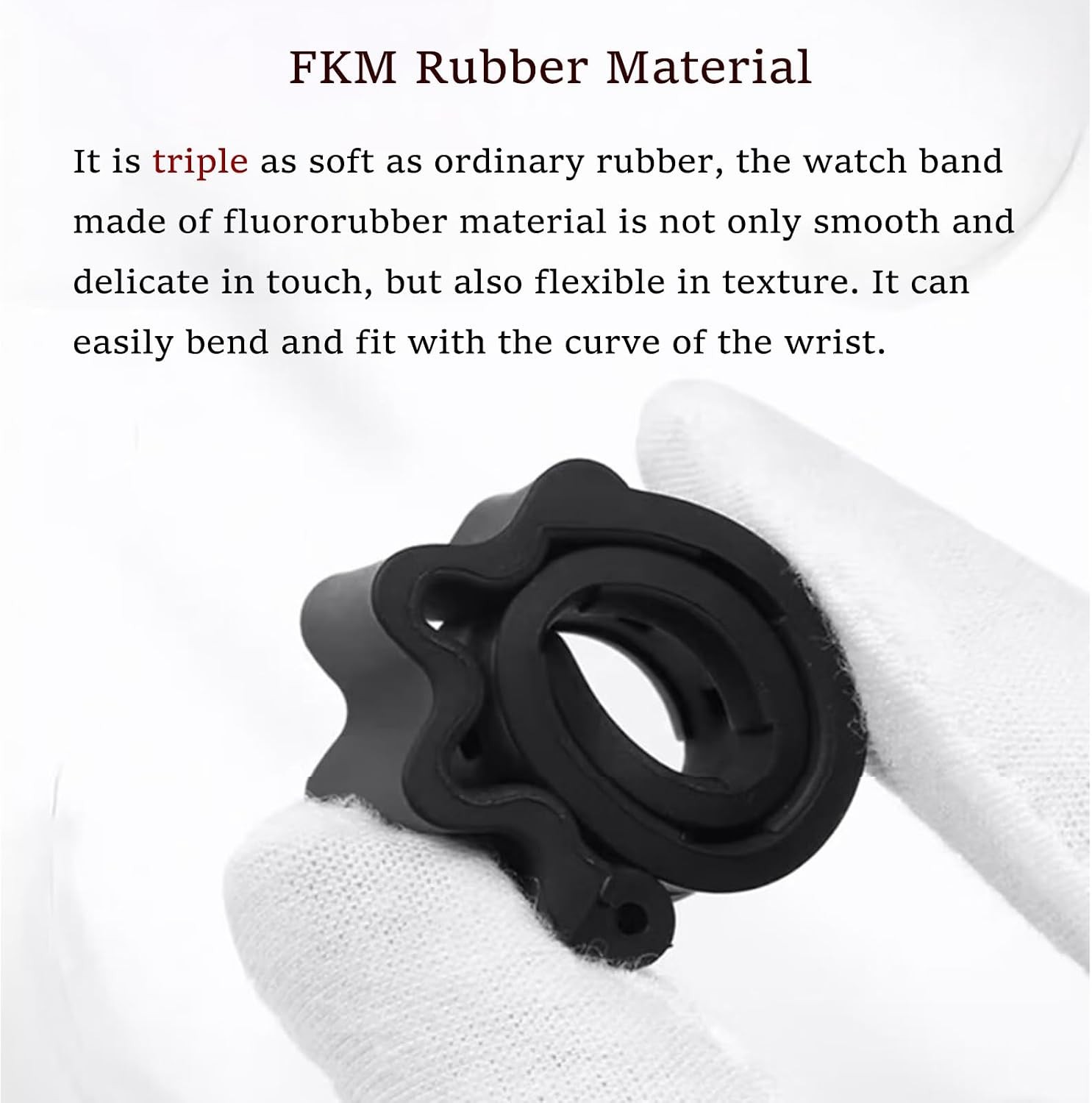 FKM Rubber Case For Universal Sporty Diving Watch Strap 18mm 20mm 22mm 24mm