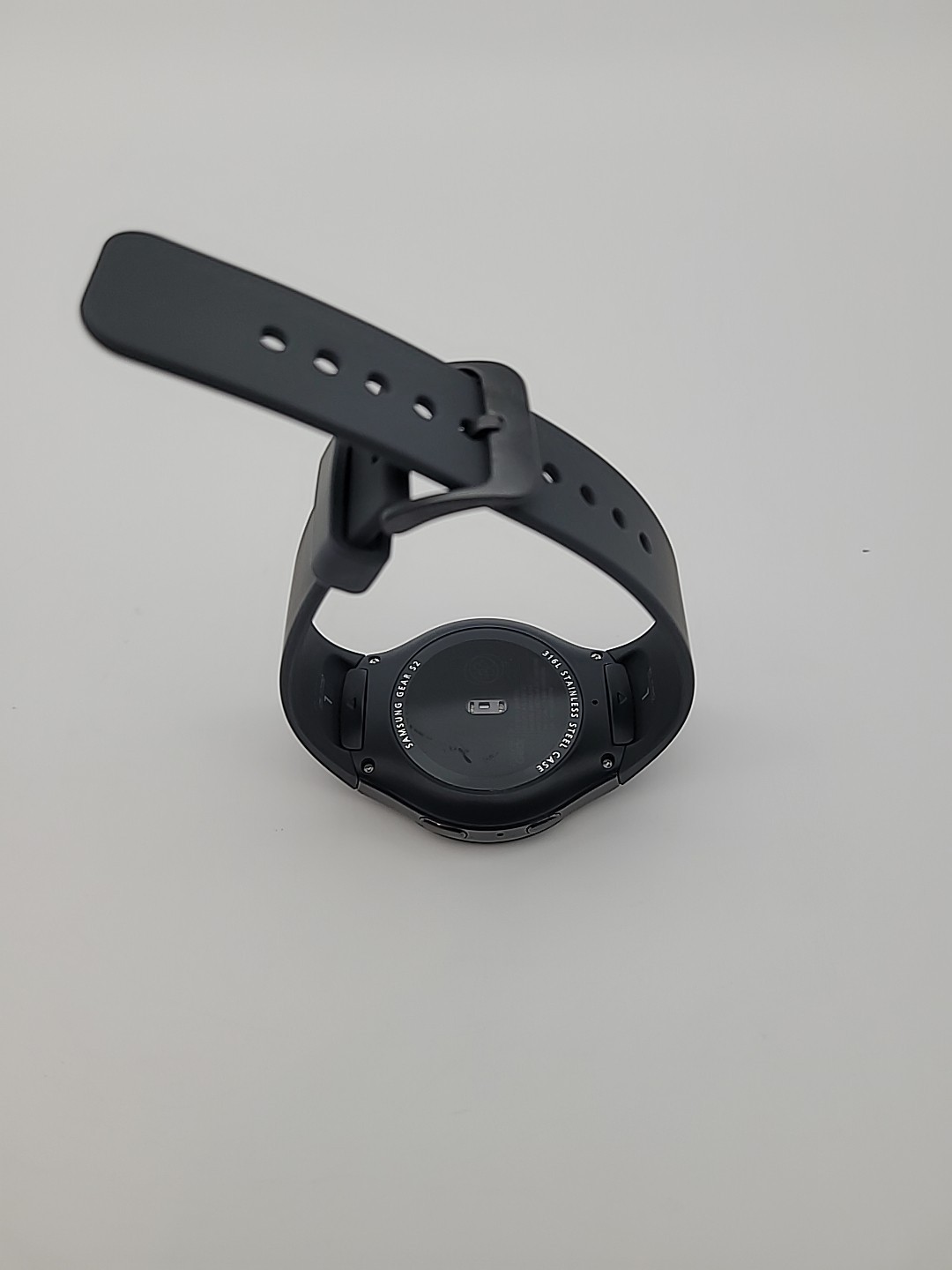 Samsung Galaxy Gear S2 42mm Stainless Steel Case Dark Gray Classic Buckle Smart