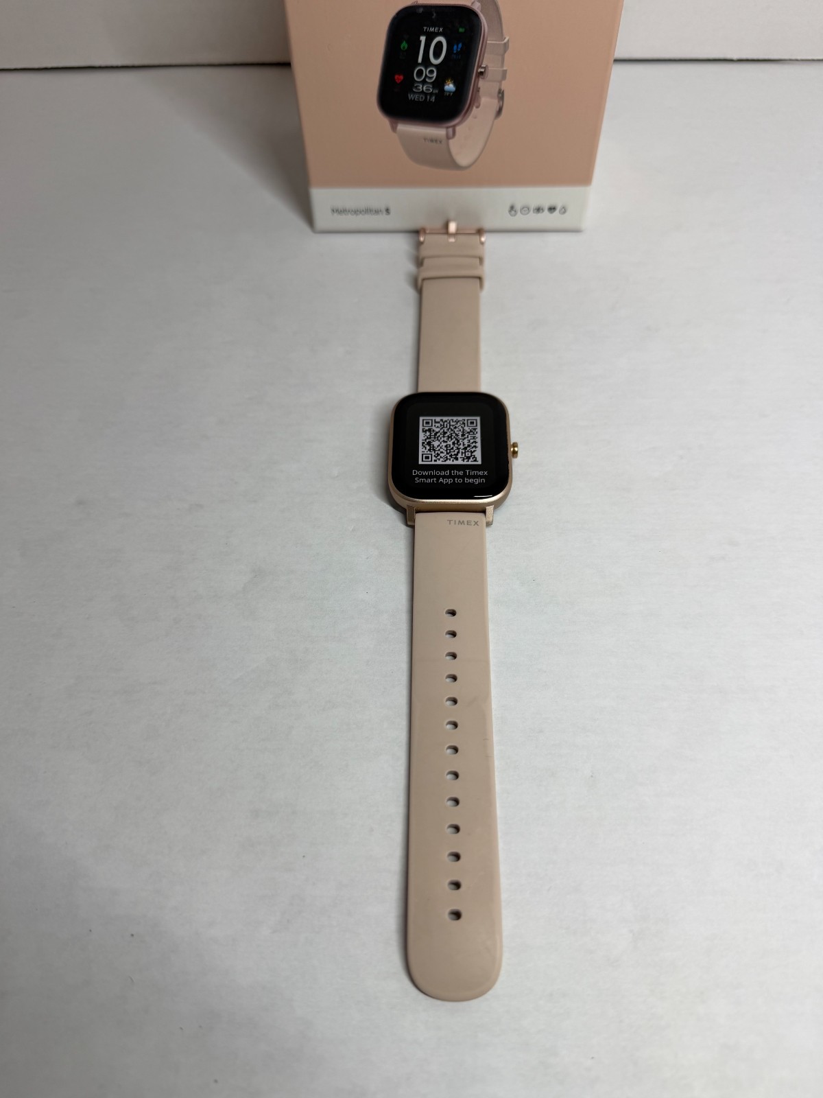 TIMEX METROPOLITAN S Smartwatch Blush/rose Gold Silicone Strap TW5M43300 (BGD)