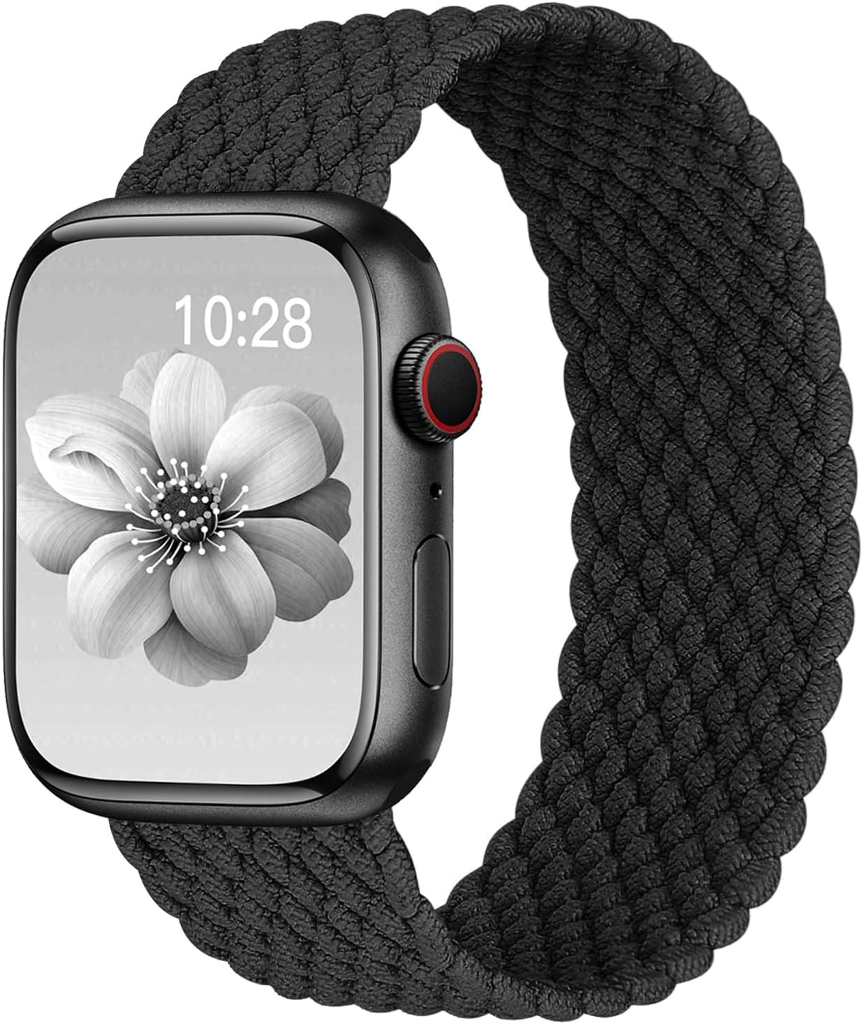 Braided Solo Loop Strap Compatible with Apple Watch Series 7 44mm Stretchy Nylon