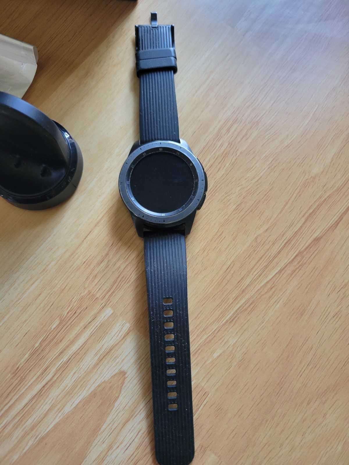 Samsung 42mm galaxy black watch with box and accessories
