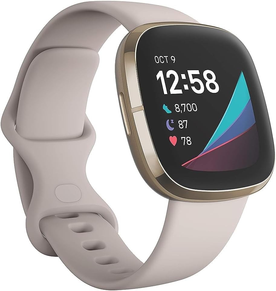 Fitbit Sense Advanced Smartwatch 44mm GPS Heart Rate – Lunar White