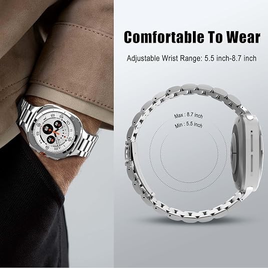 Stainless Steel Strap Compatible with Samsung Galaxy Watch Ultra 47mm