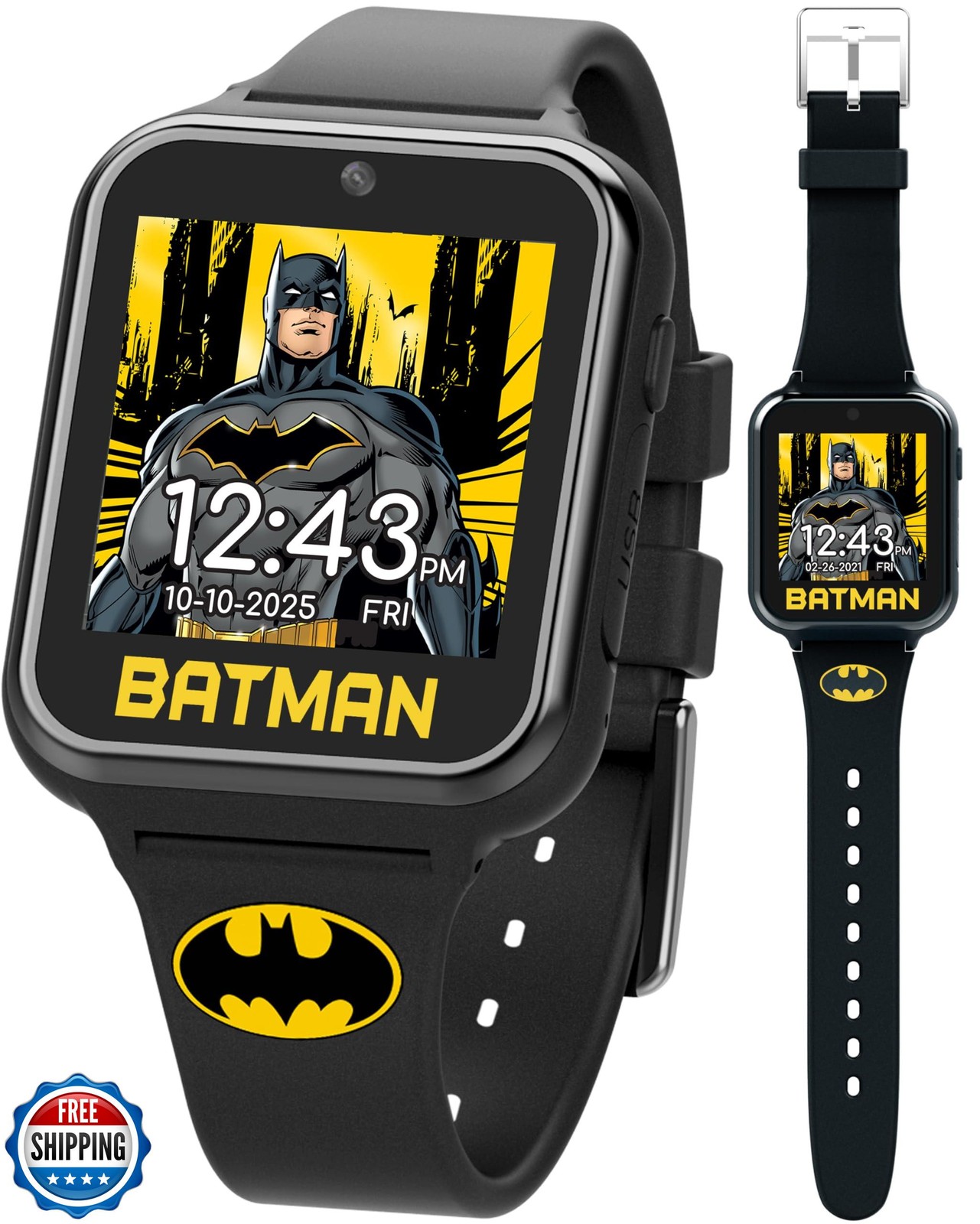Batman Kids Smart Watch Touchscreen with Camera Voice Recorder Games Stopwatc