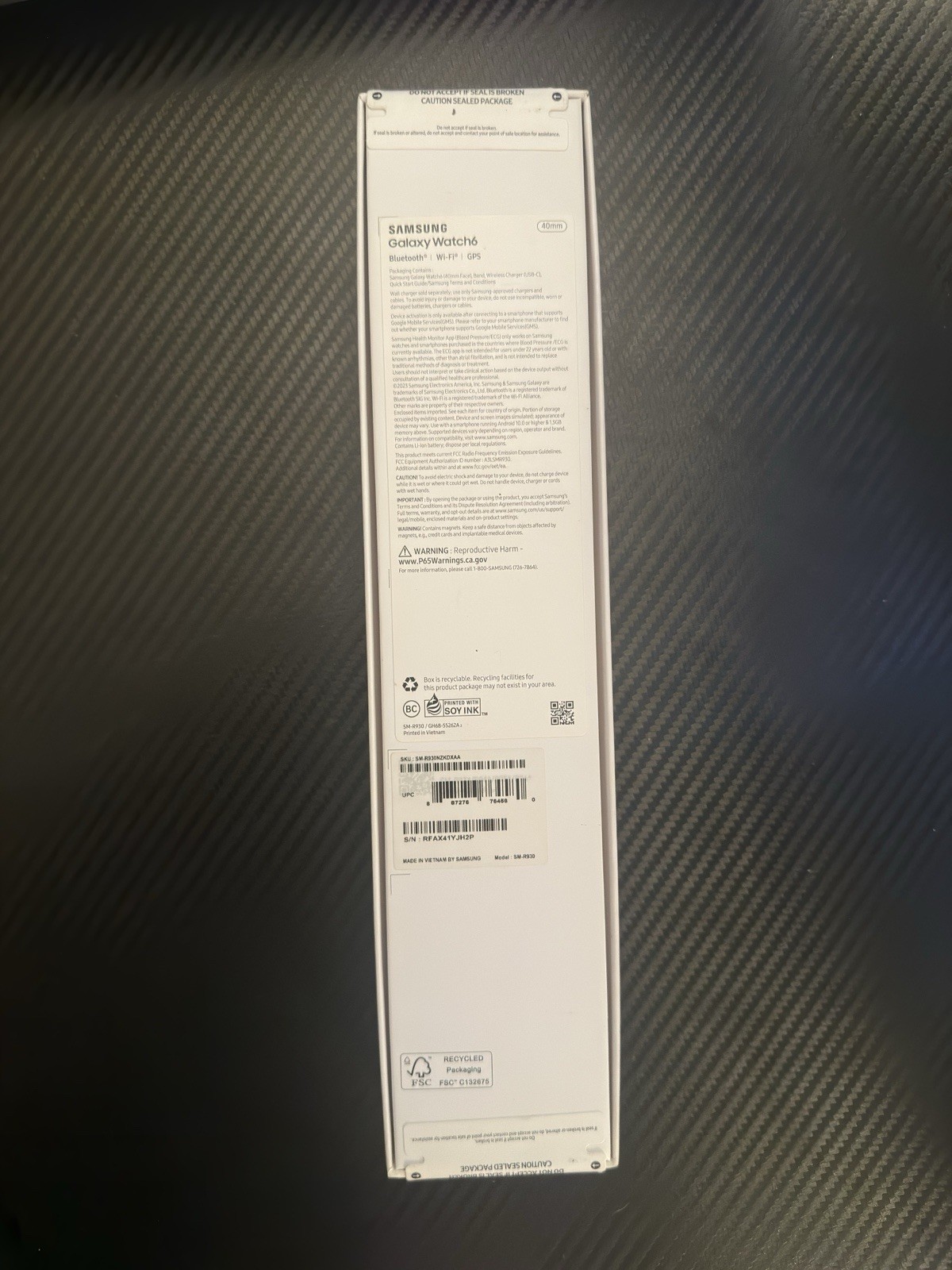 Samsung Galaxy Watch6 40mm Silver Bluetooth Wi‑Fi GPS Smartwatch 16GB