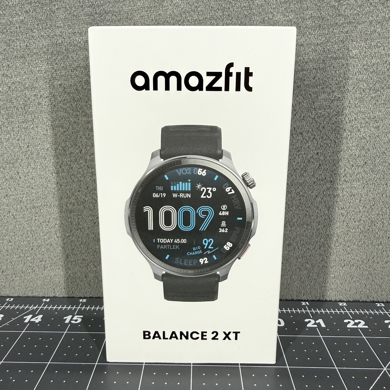 Amazfit – Balance 2 XT Smartwatch 47mm Silicone – Gray / Black New Sealed