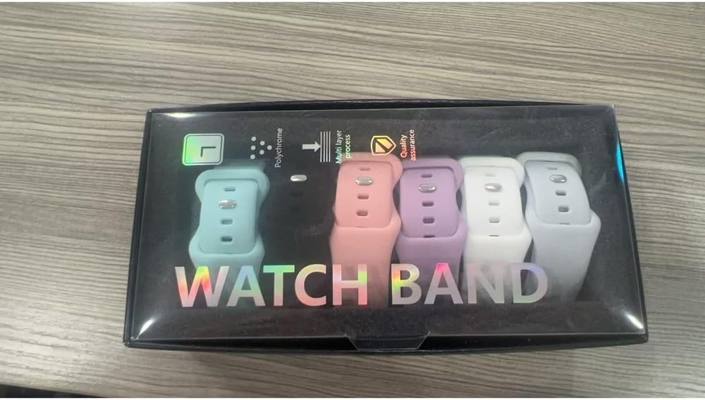6 Pack Soft Silicone Strap Compatible with Apple Watch 38-49mm All Series