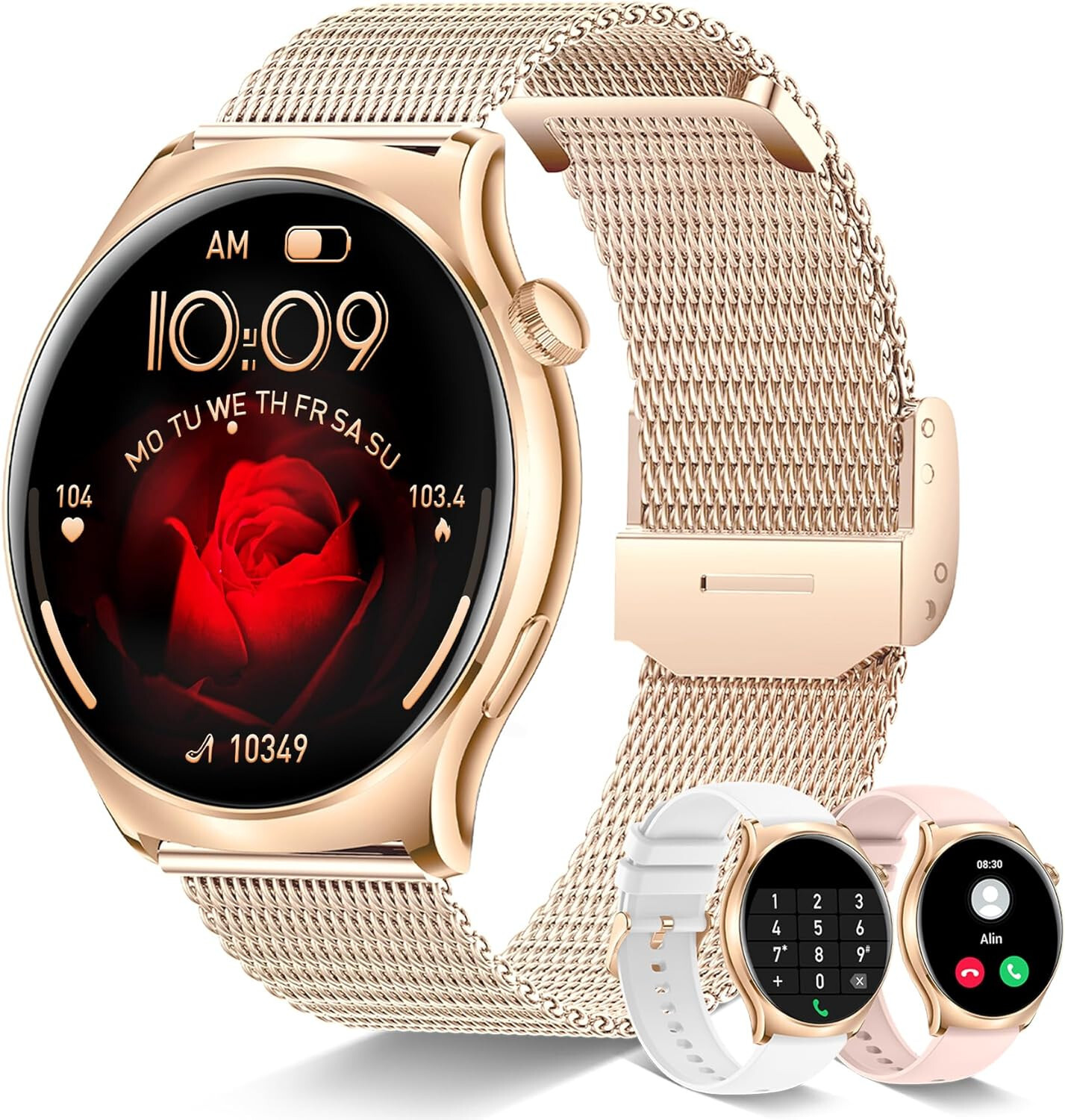 Smart Watch for Women (Answer/Make Calls), 1.43” AMOLED Always On Display