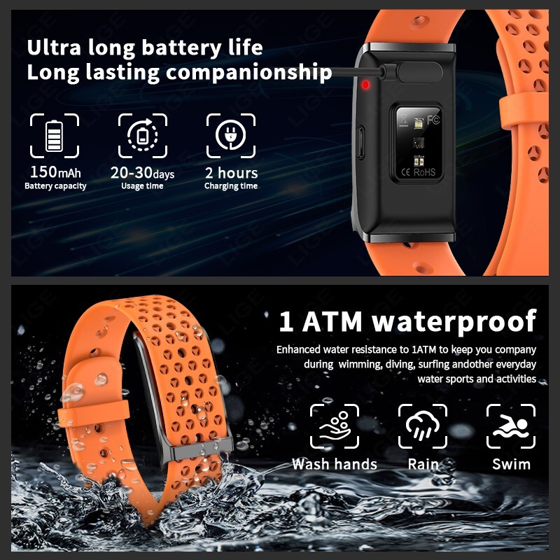 🔥Smart Watch Men Women Screenless Fitness Tracker Waterproof For iPhone Samsung