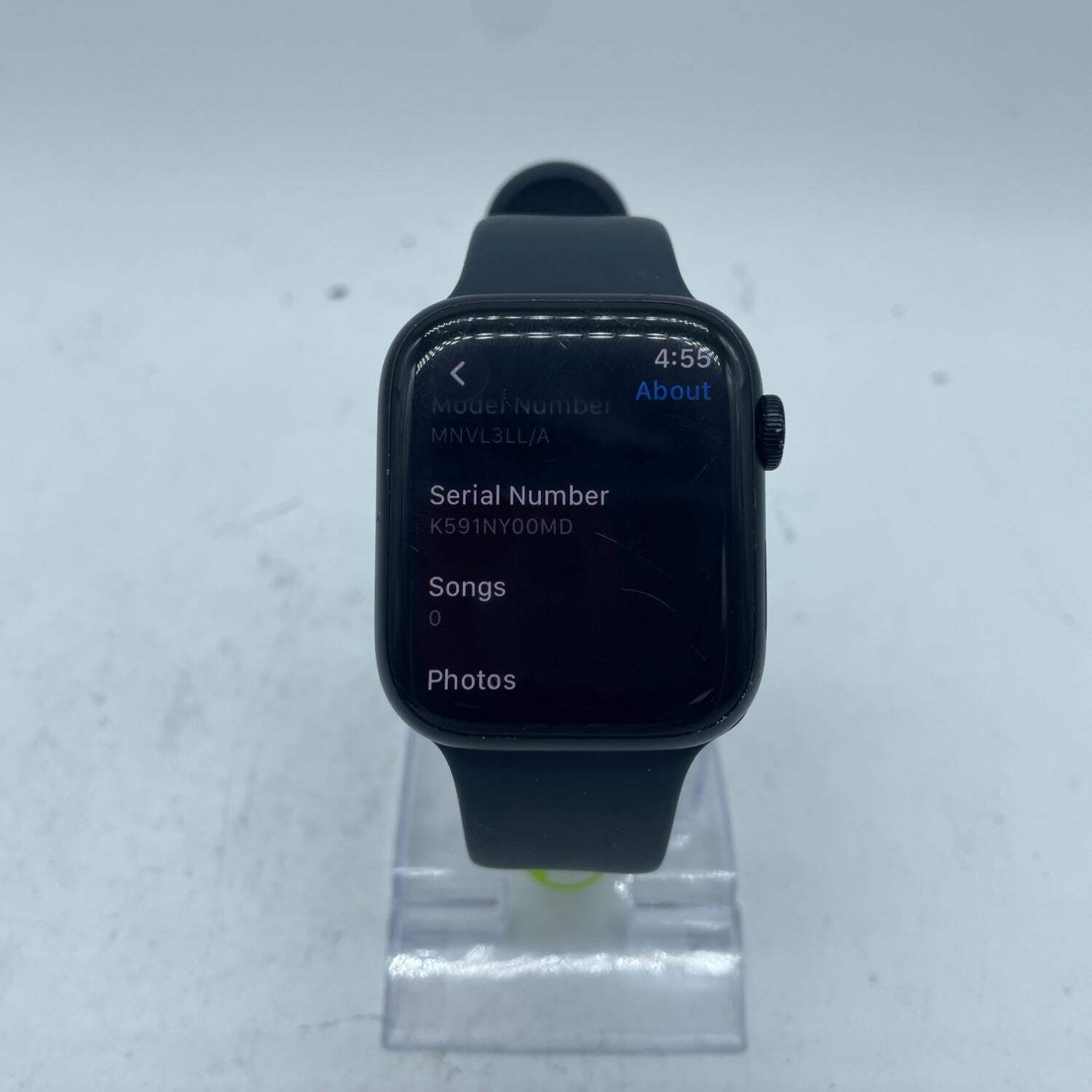 Unlocked Apple Watch Series 8 45MM Black Aluminum Black Sport Band MNVELL/A