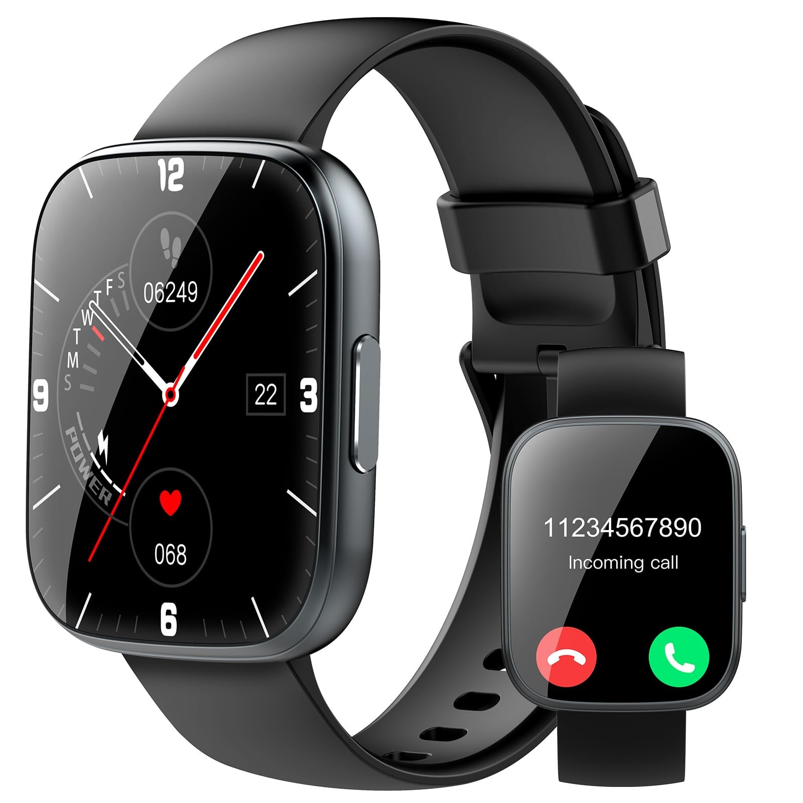 Smart Watches for Men Women, 1.95″ HD Touchscreen Fitness Tracker with Blueto…