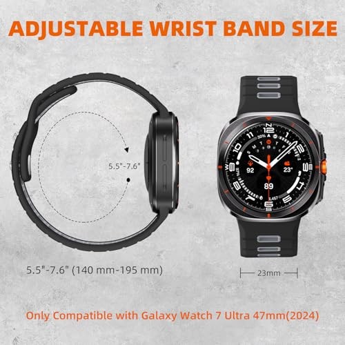 4 Pack Soft Silicone Sport Strap/Band Compatible with Samsung Galaxy Ultra 47mm
