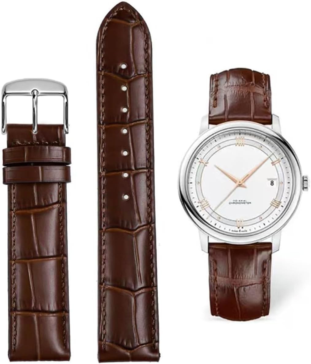 Genuine Leather Strap Compatible with 16mm 18mm 20mm 22mm Watches