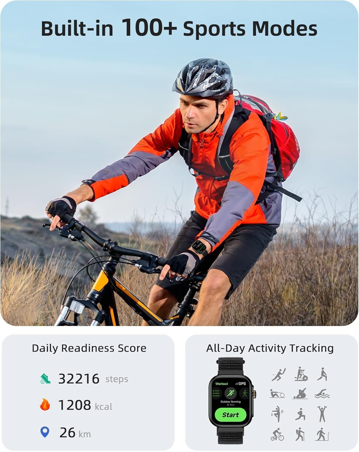 Reloj Inteligente de Mujer Hombre para Iphone Apple Samsung Android y Bluetooth