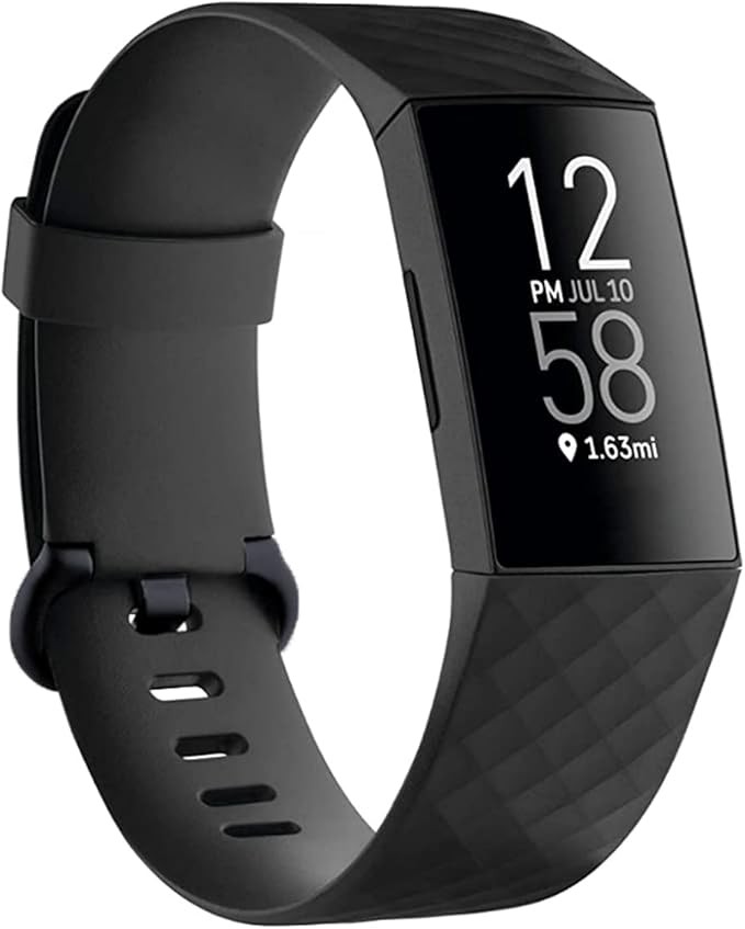 2 Pack Silicone Sport Watch Bands Compatible with Fitbit Charge 4 and 3 for Men