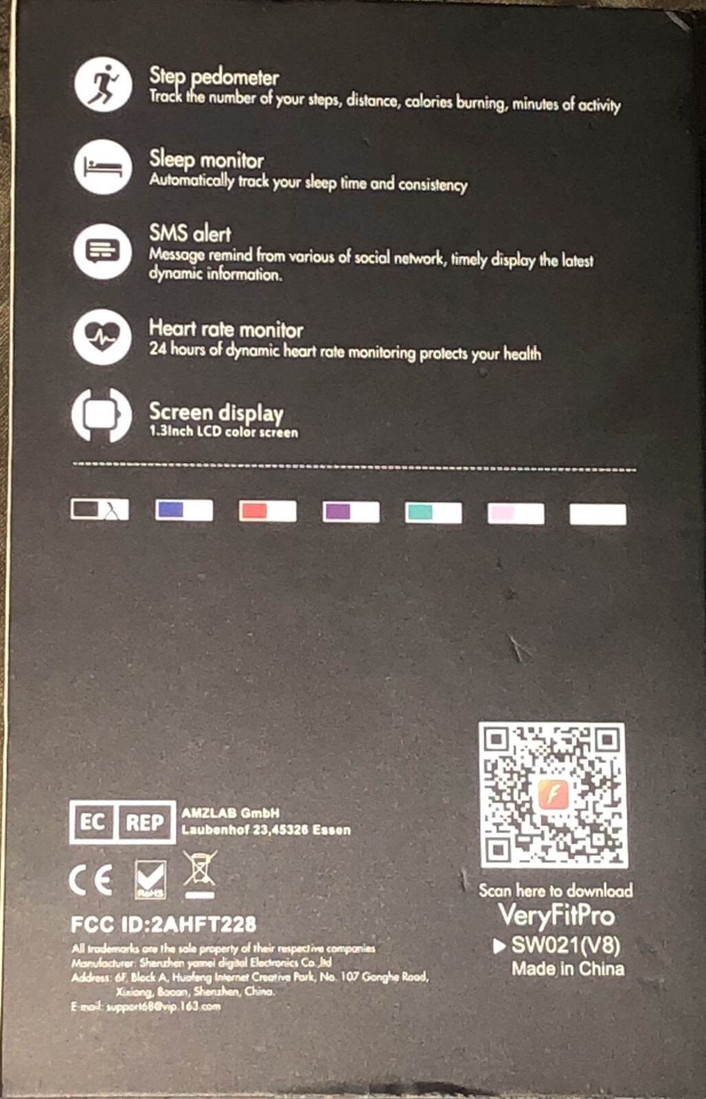 Smart Watch, Waterproof , Unisex, IOS & Android, Sleep Heart R. Tracker