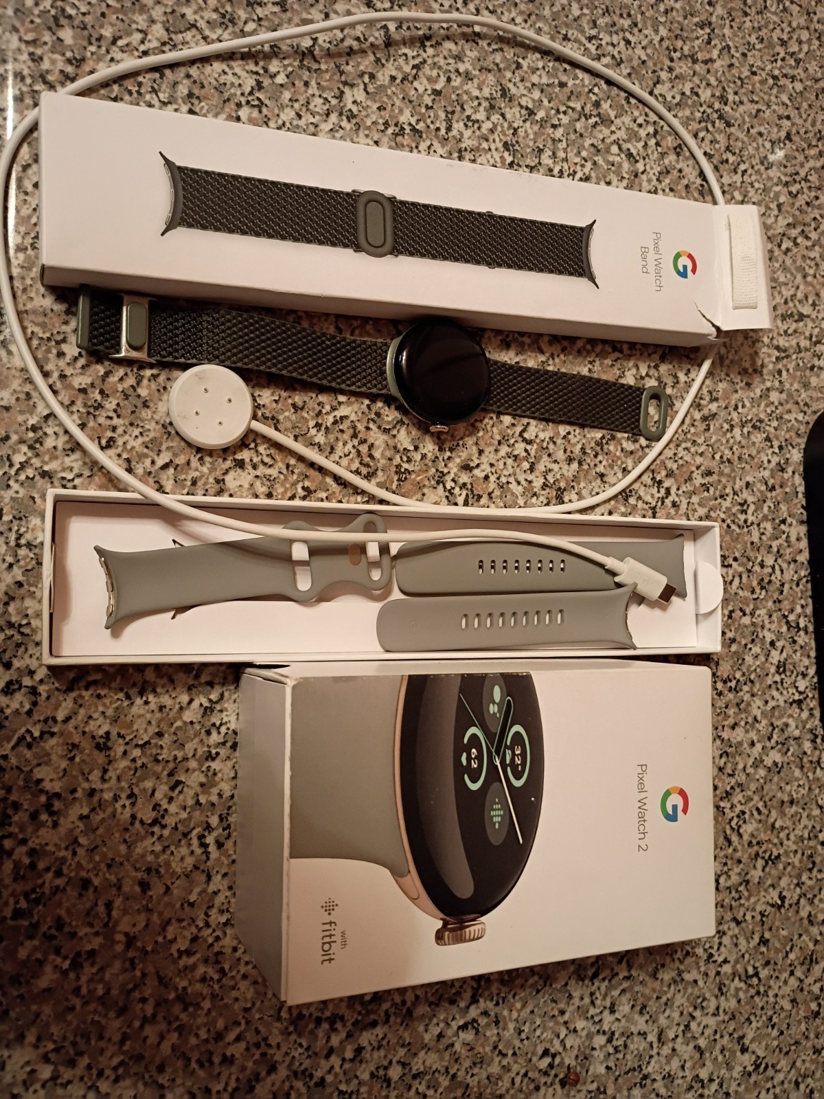 Google Pixel Watch 41mm Polished Silver Stainless Steel Case with Charcoal…