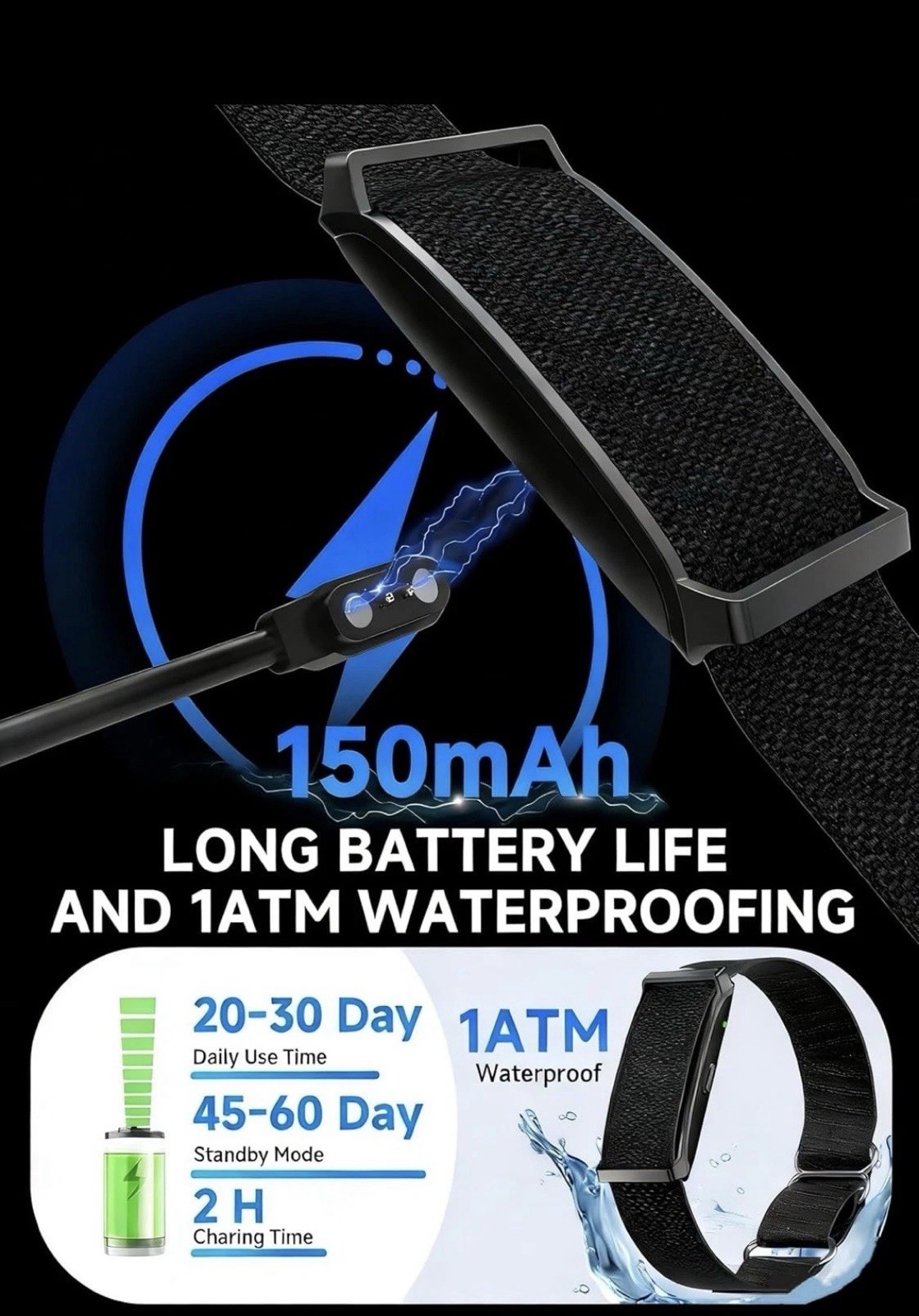 DS05 Smart Health Fitness Tracker Bracelet 24/7 Heart Rate Activity Monitor