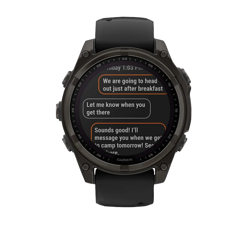 Garmin Fenix 8, 47mm AMOLED, Solar Sapphire, Carbon Gray Titanium (010-02906-10)