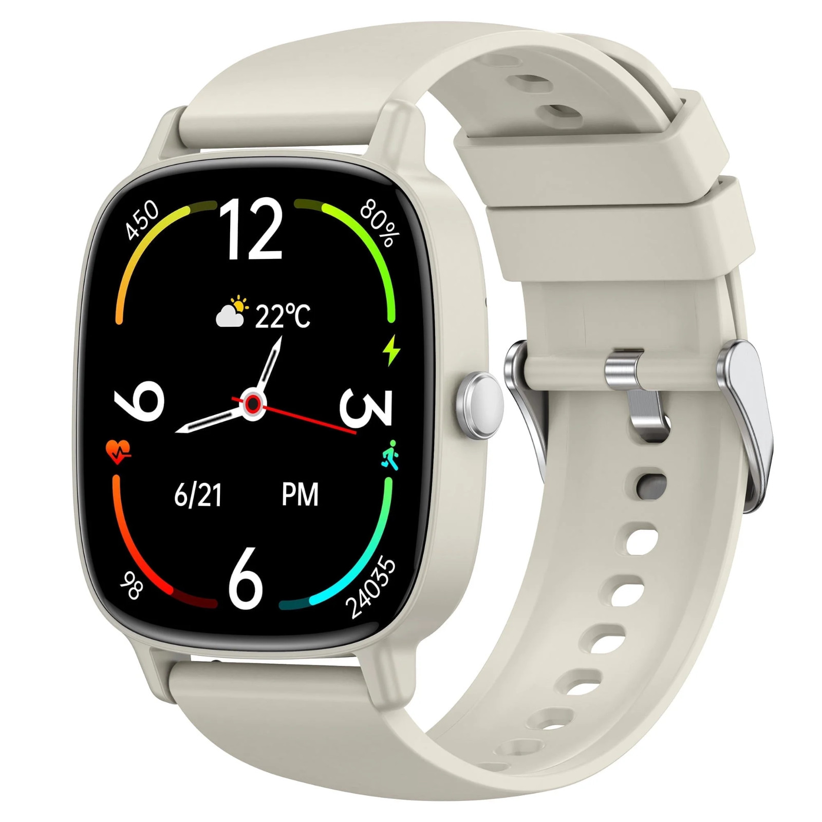 Smart Watch for Women Men, White 1.85-inch Smartwatch with 110+ Sports Modes NWT