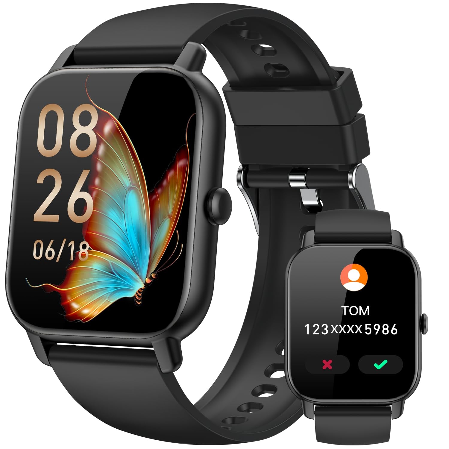 Smart Watches for Men Women(Answer/Make Call), 1.85 inch HD Fitness Tracker W…
