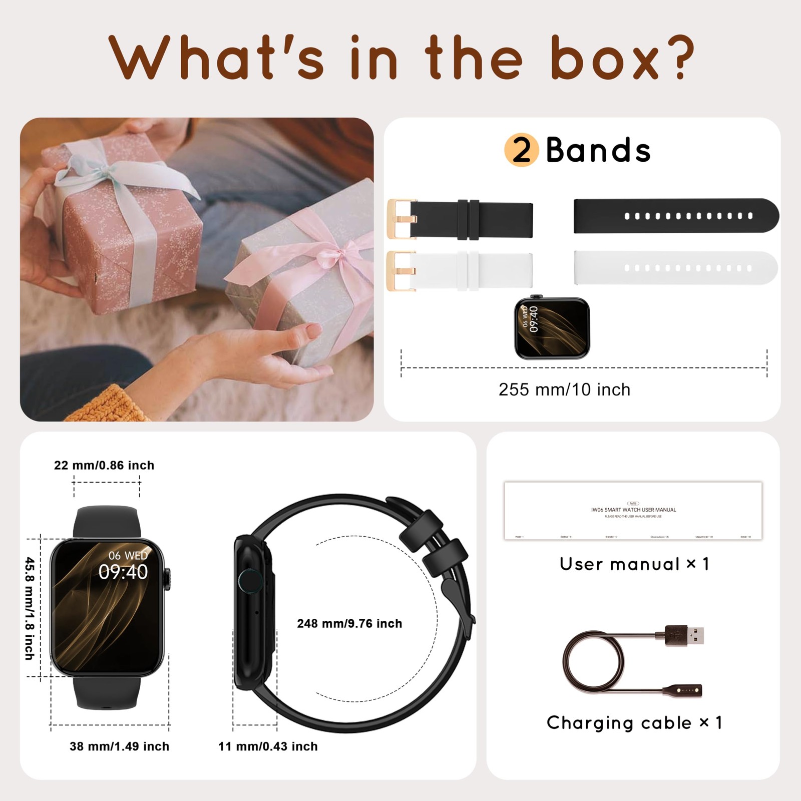 for Men(Answer/Make Calls) 1.85″ HD Fitness Tracker for Android iPhone with S…