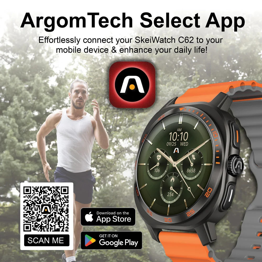 ⌚ ArgomTech SkeiWatch C62 AMOLED Smartwatch BT Call AI GPS Fitness