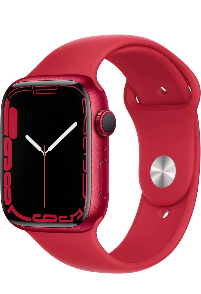 Apple Watch Series 7 45mm Red Aluminum Case with Red Sport Band (MKJC3LL/A)