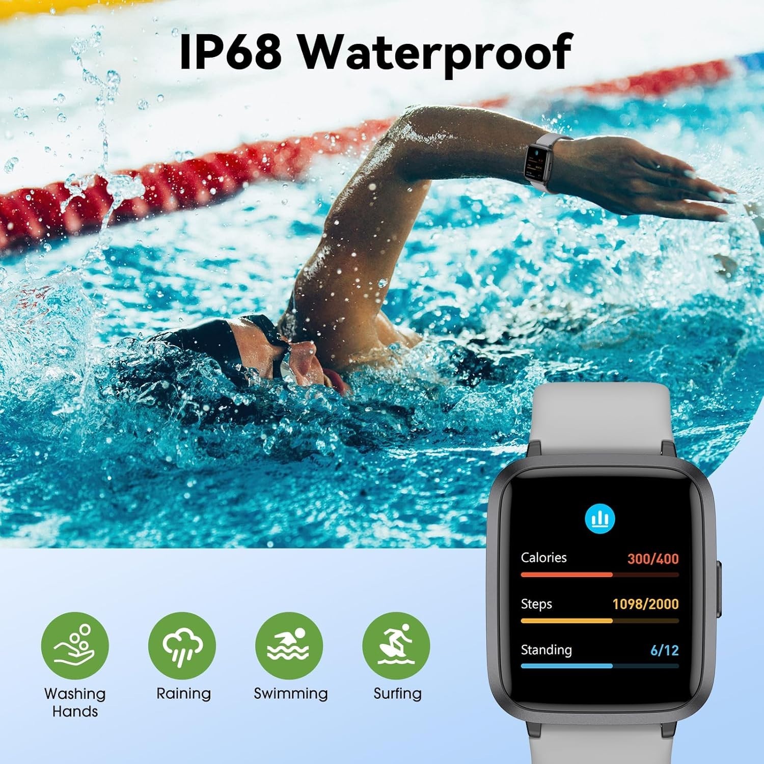 Blood Pressure Watch That Measures Calories Counts Heart Rate Monitor Exercises