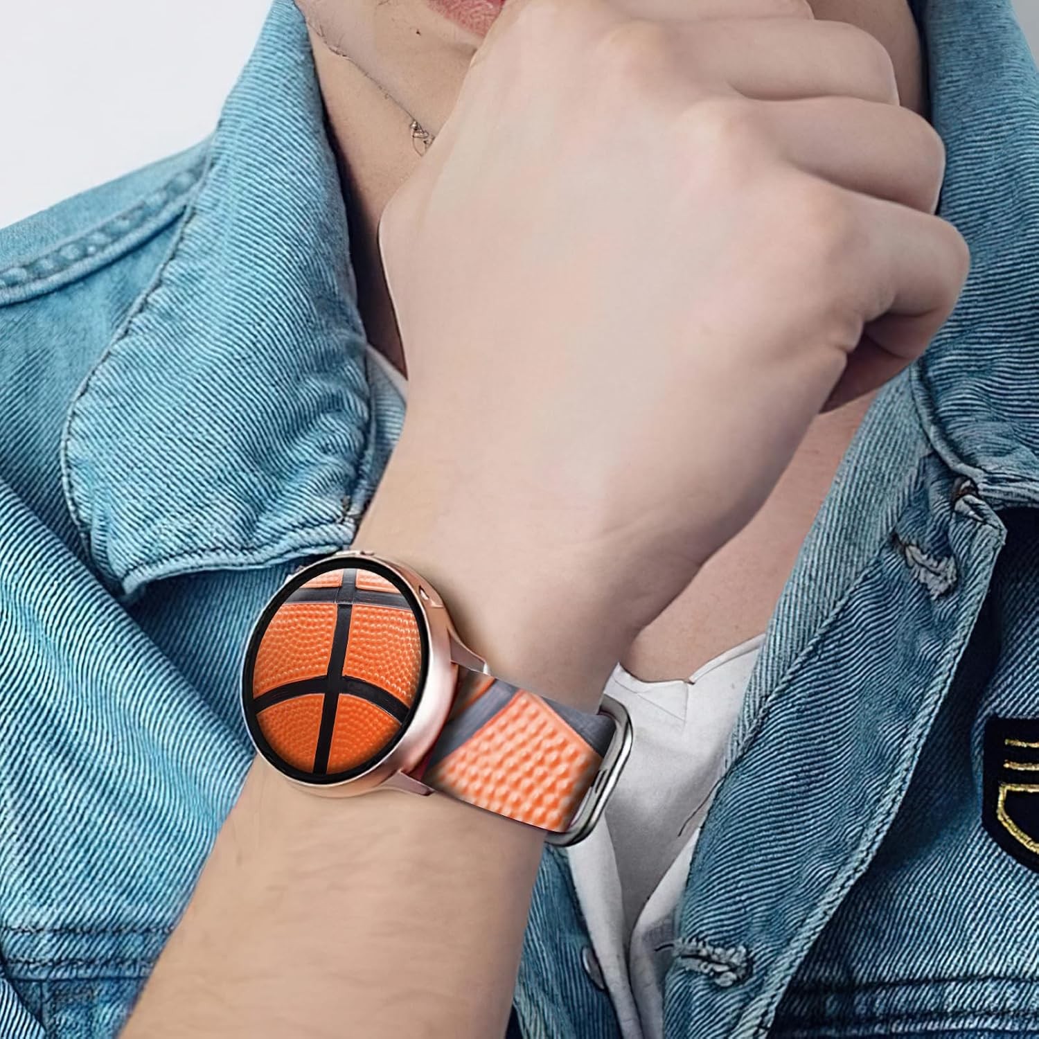20mm Silicone Sport Band for Galaxy Watch 6/5/4 40mm 44mm, Active 2, Classic 42m