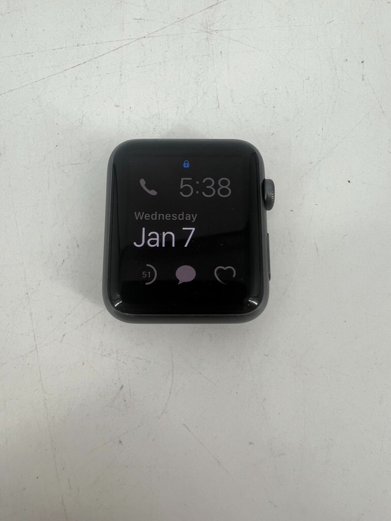 Apple Watch Series 1 42MM Aluminum Case Ion-X Glass WR-IPX7 – WORKING LOCKED