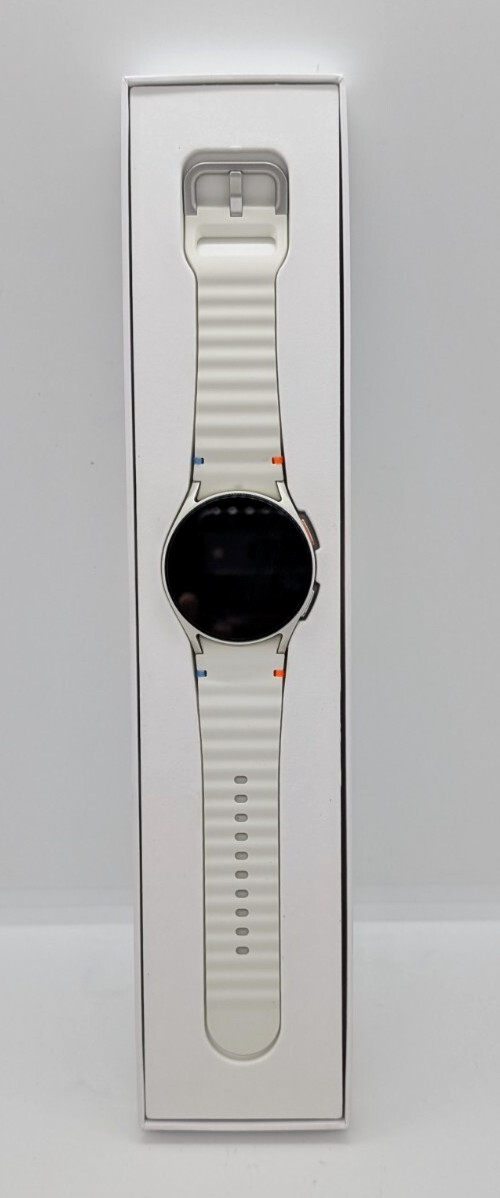 Samsung Galaxy Watch 7 40MM Smart Watch W/ Cream Sport Band – For PARTS/AS-IS!